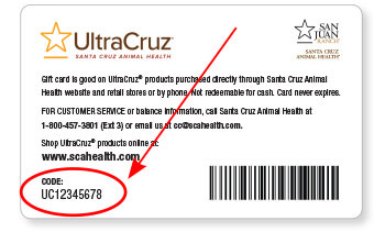 UltraCruz gift card back
