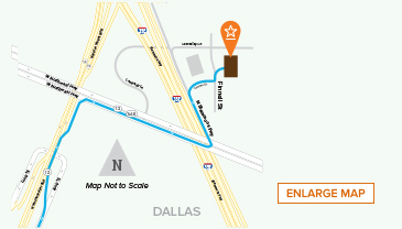 Map to Dallas store from TX-12 loop north