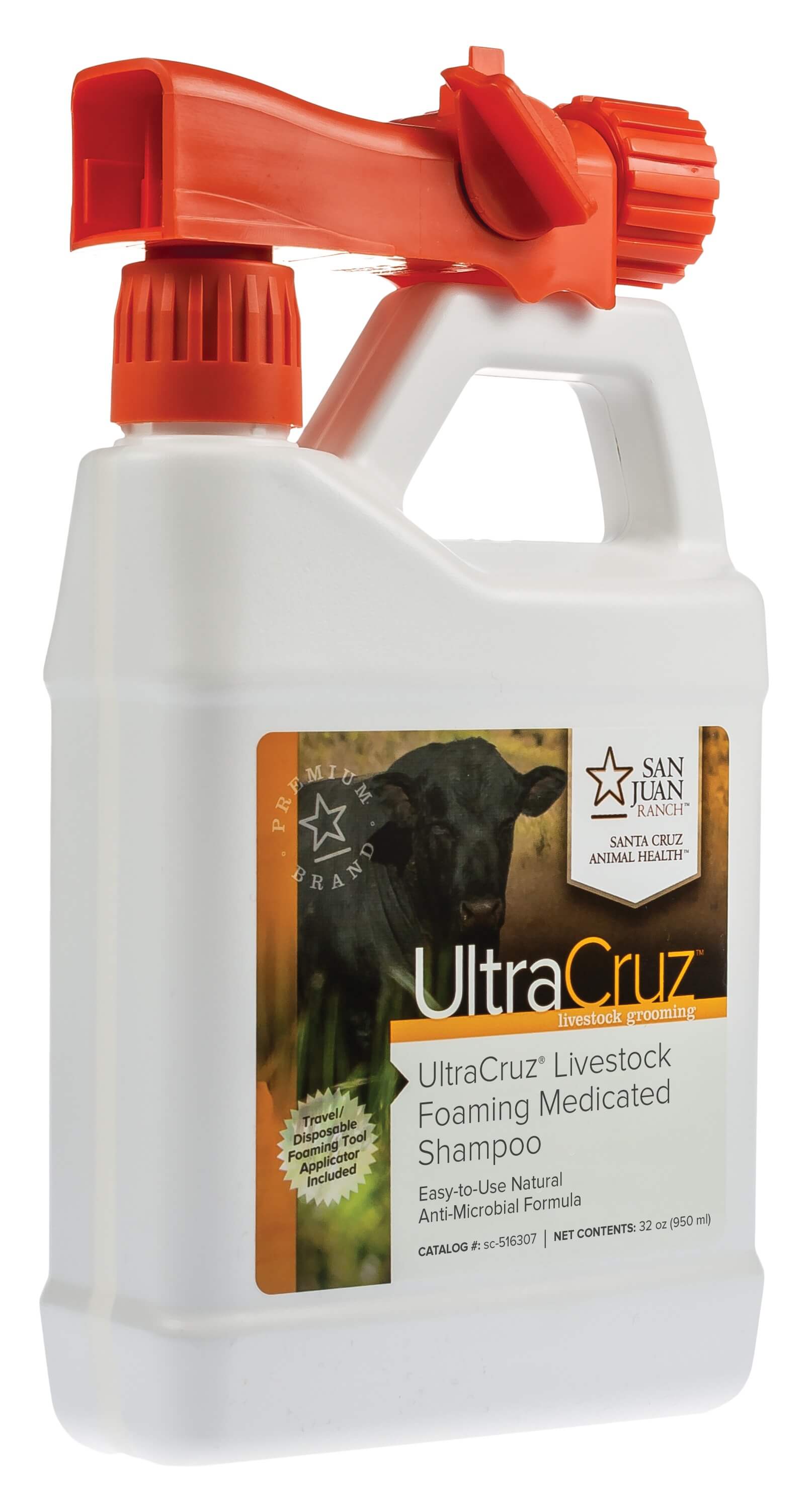 Flacon blanc de avec l'applicateur de voyage pour le shampooing moussant UltraCruz