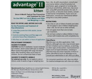 Advantage ii deals side effects cats