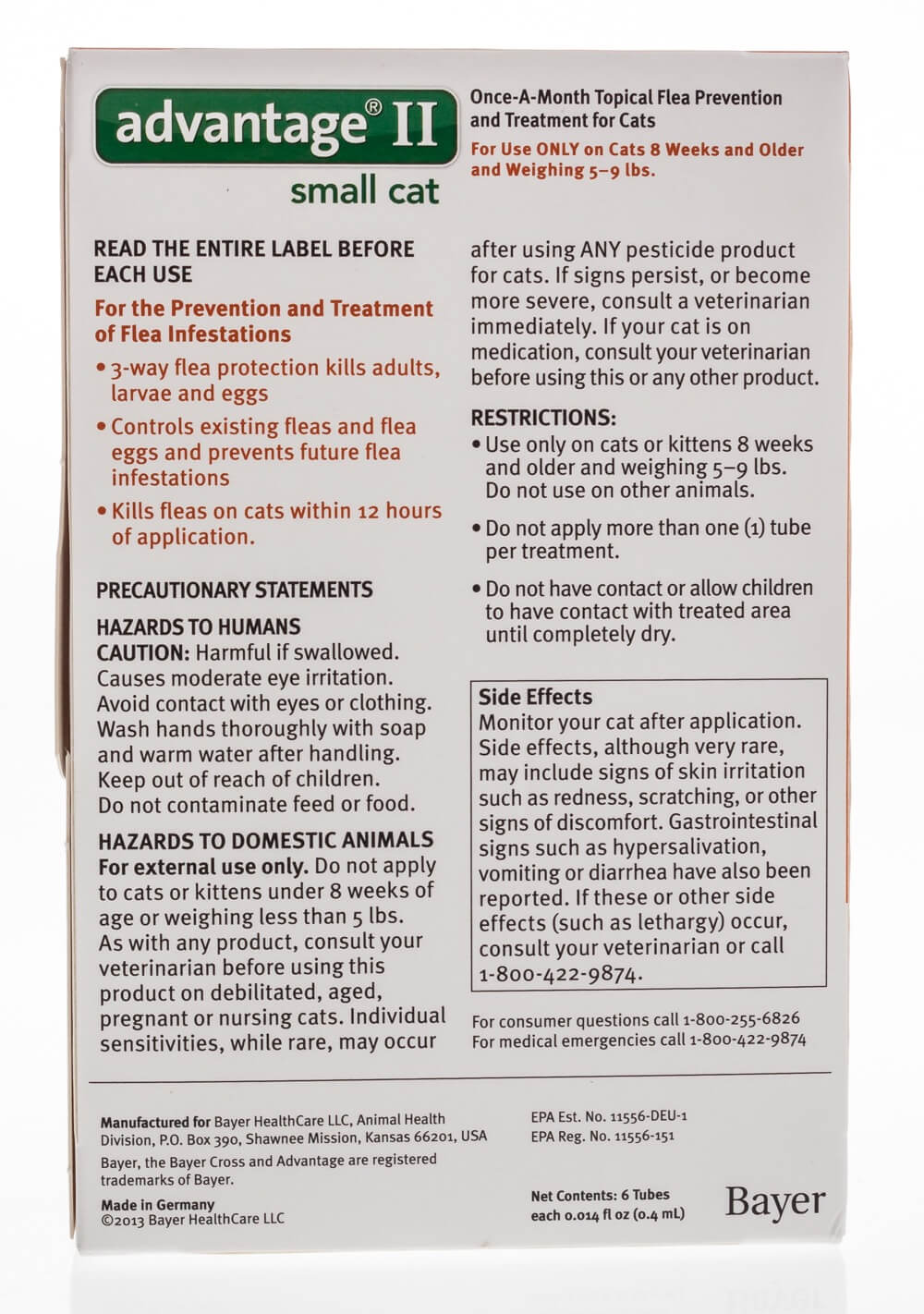 Advantage II for Cats Santa Cruz Animal Health