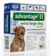 Advantage II XLarge Dog, Blue, over 55 lb, 4 ct:...