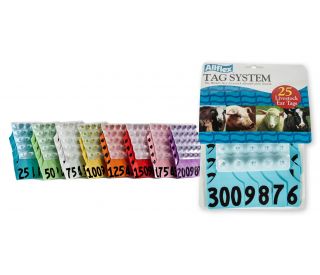 Allflex Global Ear Tag, 3" x 2.25", Large, Blue, [276-300] product and packaging 327103 