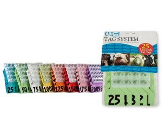 Allflex Global Ear Tag, 3" x 2.25", Large, Green, [1-25] product and packaging 326899 