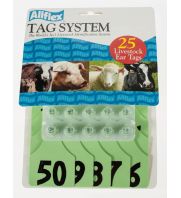 Allflex Global Ear Tag, 3 x 2.25, Large, Green, [26