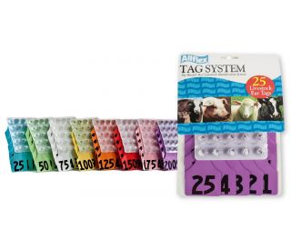 Allflex Global Ear Tag, 3" x 2.25", Large, Purple, [1-25] product and packaging 326895 