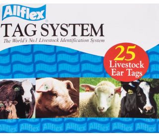 Allflex Global Maxi Numbered Cattle Ear Tags Blue 51-75 