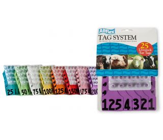 Allflex Global Ear Tag, 4" x 3", Maxi, Purple, [101-125] product and packaging 326811 