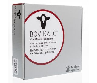 Bovikalc Oral Mineral Supplement, 4 x 6.8 oz boluses packaging 329818 