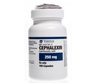 Cephalexin Capsules 250 mg, 100 ct packaging 330243 