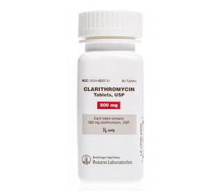 Clarithromycin Tablets 500 mg, 60 ct packaging 330360 