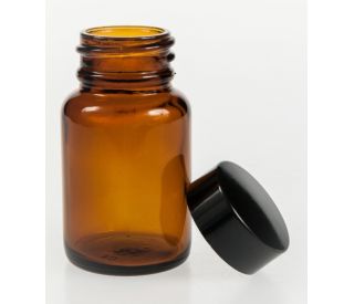 Amber Glass Bottles, Wide Mouth – CrystalCruz® | Santa Cruz Animal