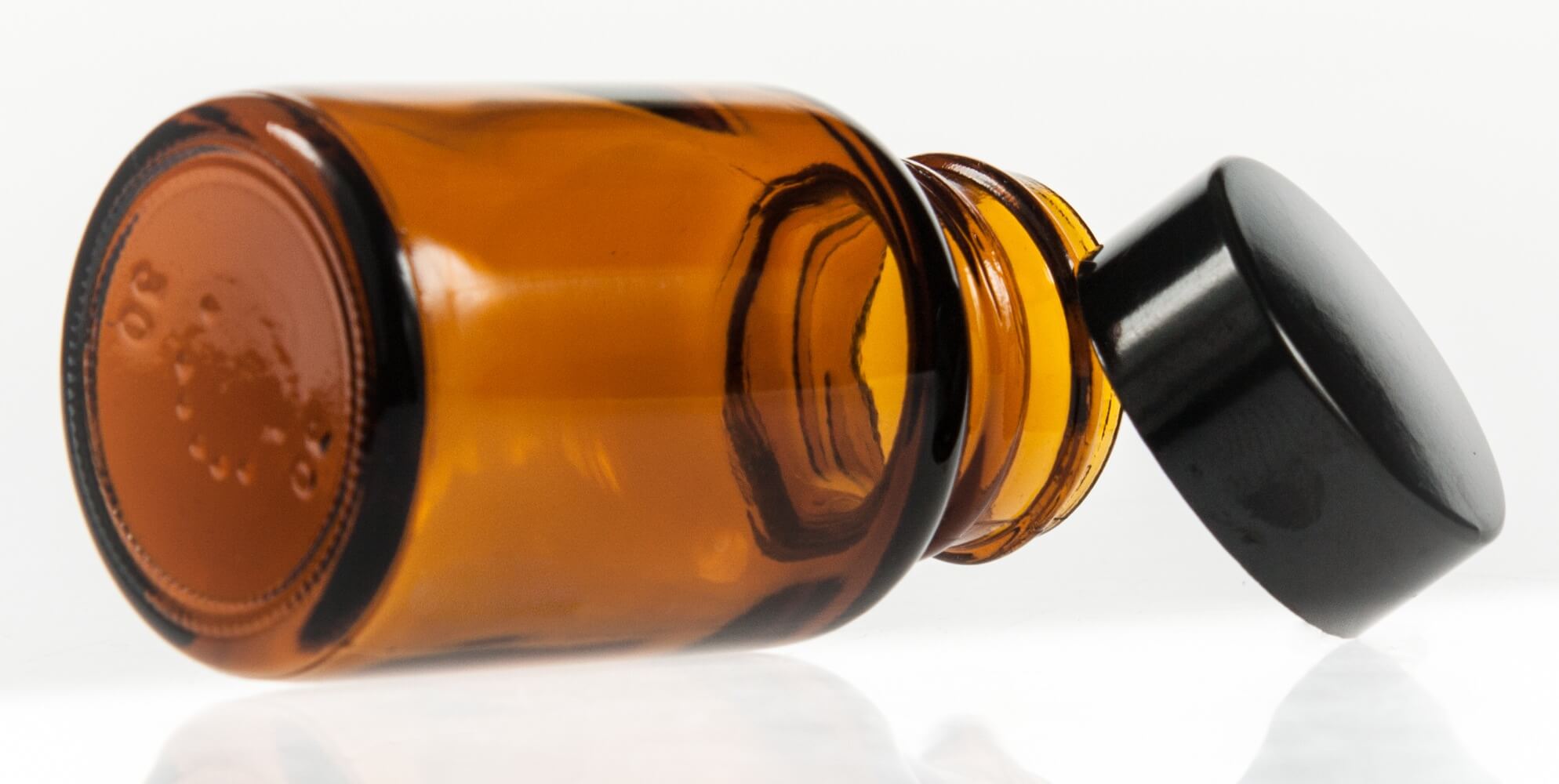 Amber Glass Bottles, Wide Mouth – CrystalCruz® | Santa Cruz Animal