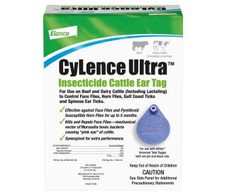 CyLence Ultra Insecticide Cattle Ear Tag, 20-pk packaging 414304