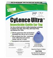 CyLence Ultra Insecticide Cattle Ear Tag, 20-pk packaging 414304