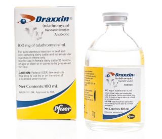 Draxxin Injectable Solution, 100 ml packaging 329964 