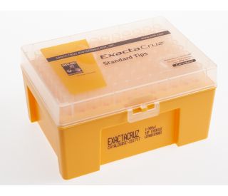 ExactaCruz&reg; Pipette Tips in Sterile Rack, 1-300 &mu;l, pack. Transparent lid ensures tip visibility and secure sealing for st 