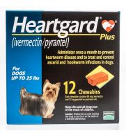 Heartgard Plus for Dogs, Blue, up to 25 lbs, 68...