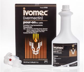 Ivomec Pour-On for Cattle, 1 L packaging 327449 