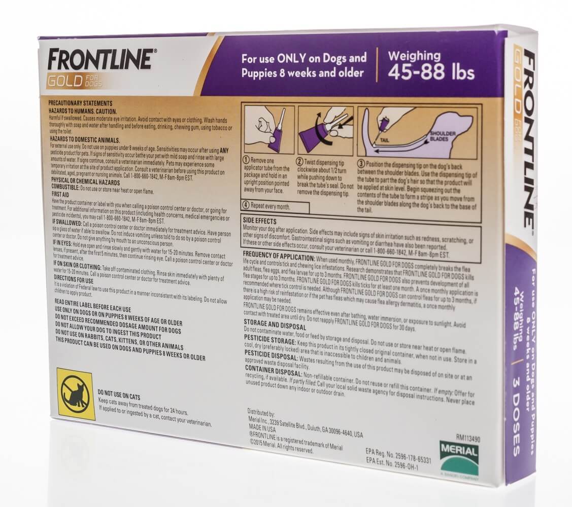 Frontline gold for discount dogs side effects