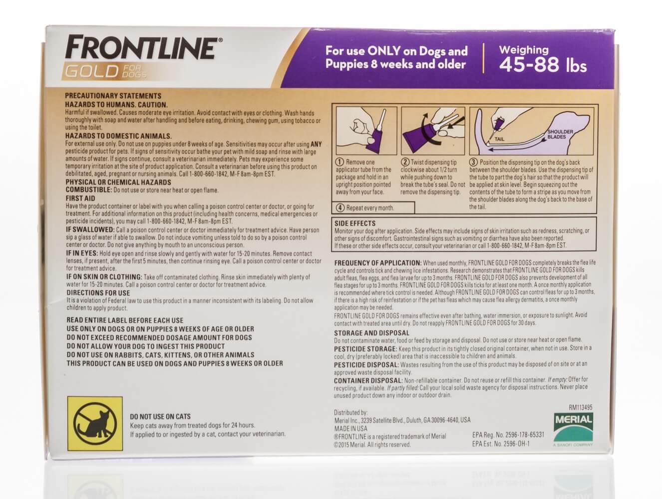 Frontline gold hotsell for dogs directions