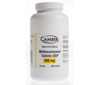 Methocarbamol Tabs 500 mg, 500 ct packaging 348157 