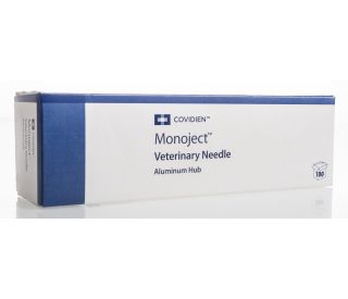 Monoject Needle, Hypodermic, 19G x 1", aluminum hub, 100-box product contents 385021 