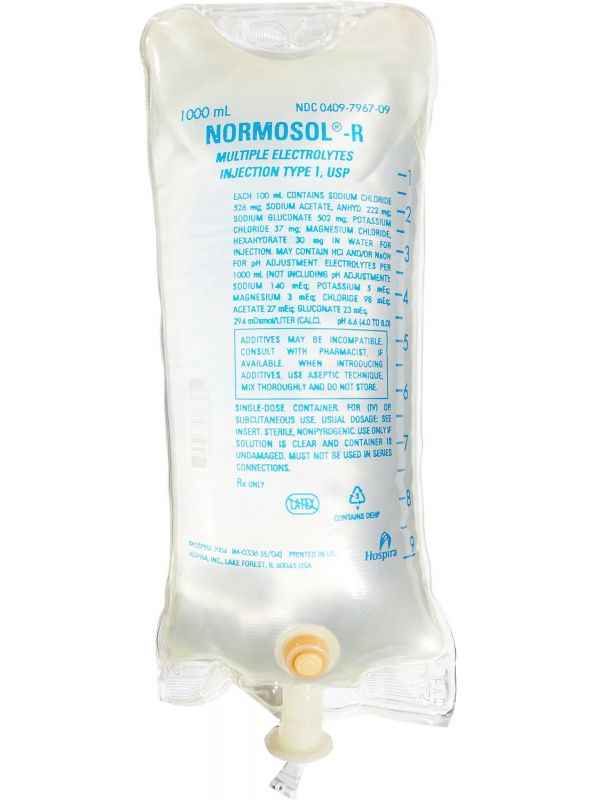 Normosol®-R Electrolyte Injection Solution | Santa Cruz Animal Health