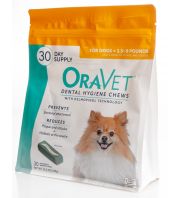 Oravet Dental Chew, XS, up to 10 lbs, 30 ct