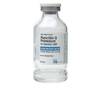 Penicillin G Potassium Inj, 20,000,000, 1 vial product contents 414502