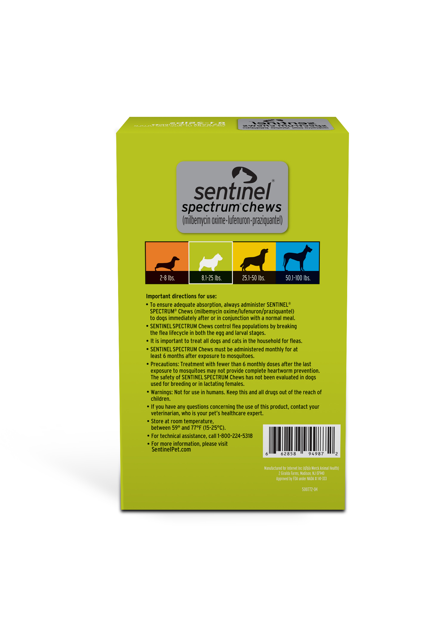 Sentinel best sale spectrum yellow