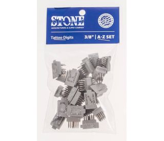 Standard Tattoo A-Z set, 3-8" size product contents 328232 