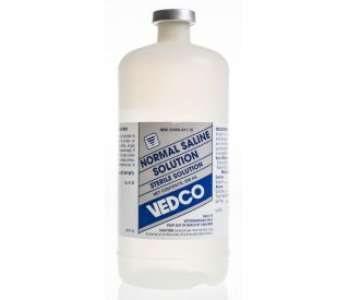 Sterile Saline Solution - Hard Plastic Bottle, 1000 cc 