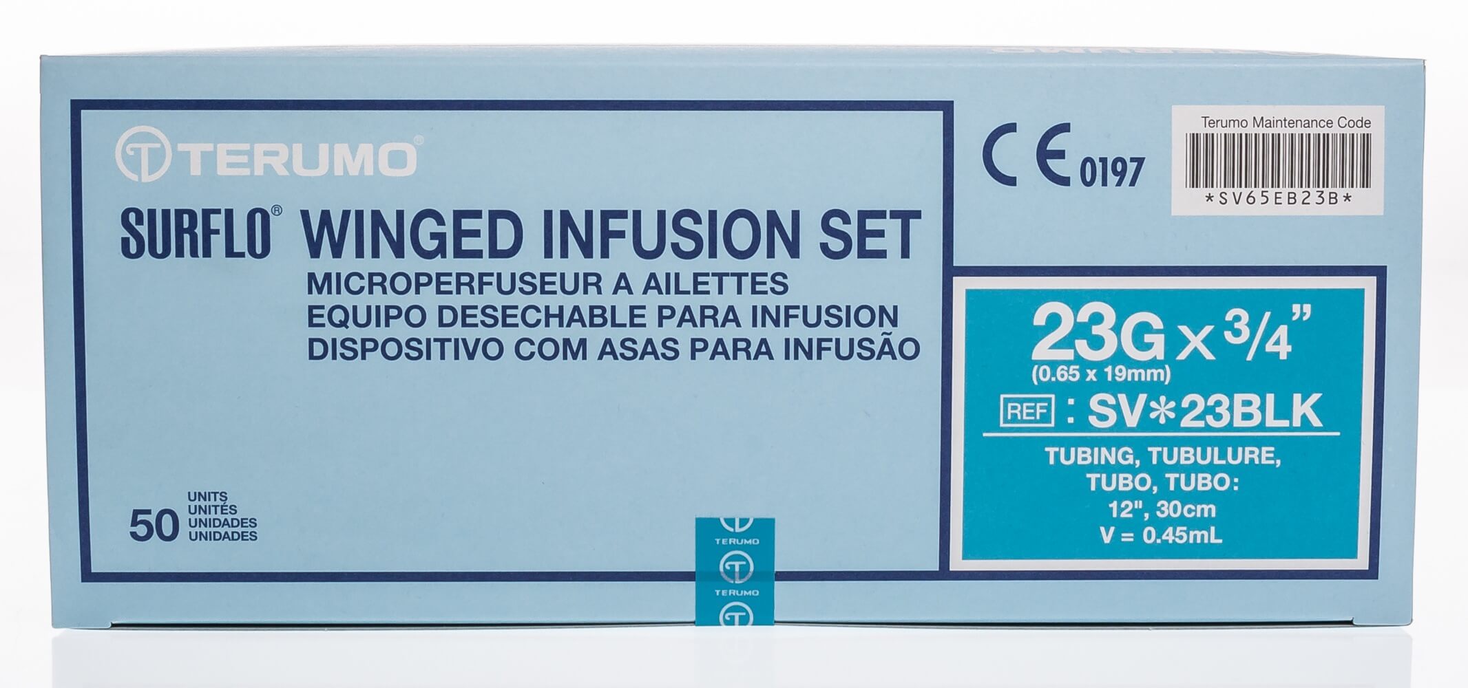 SURFLO® Winged Infusion Set, 23G x 3/4