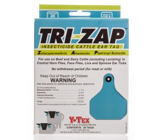 Tri-Zap Insecticide Cattle Ear Tag, 20 ct : sc-516727... 