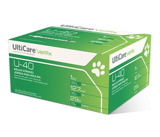 UltiCare U-40 Insulin Syringe, 29G x 0.5", 1 ml, 100-box packaging 404950 