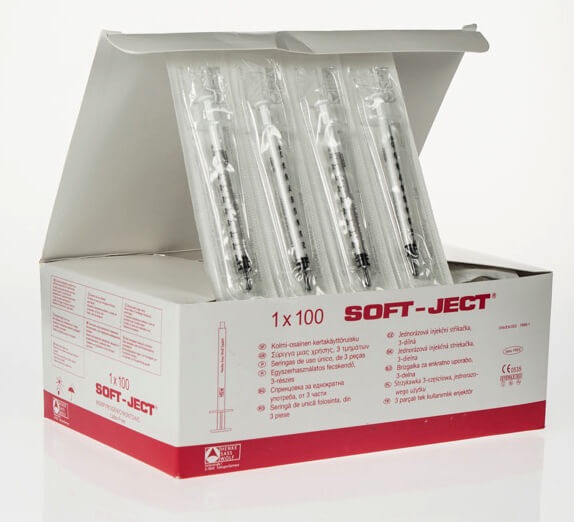 3-Part Soft-Ject Disposable Syringes, 1 ml Tuberculin – UltraCruz