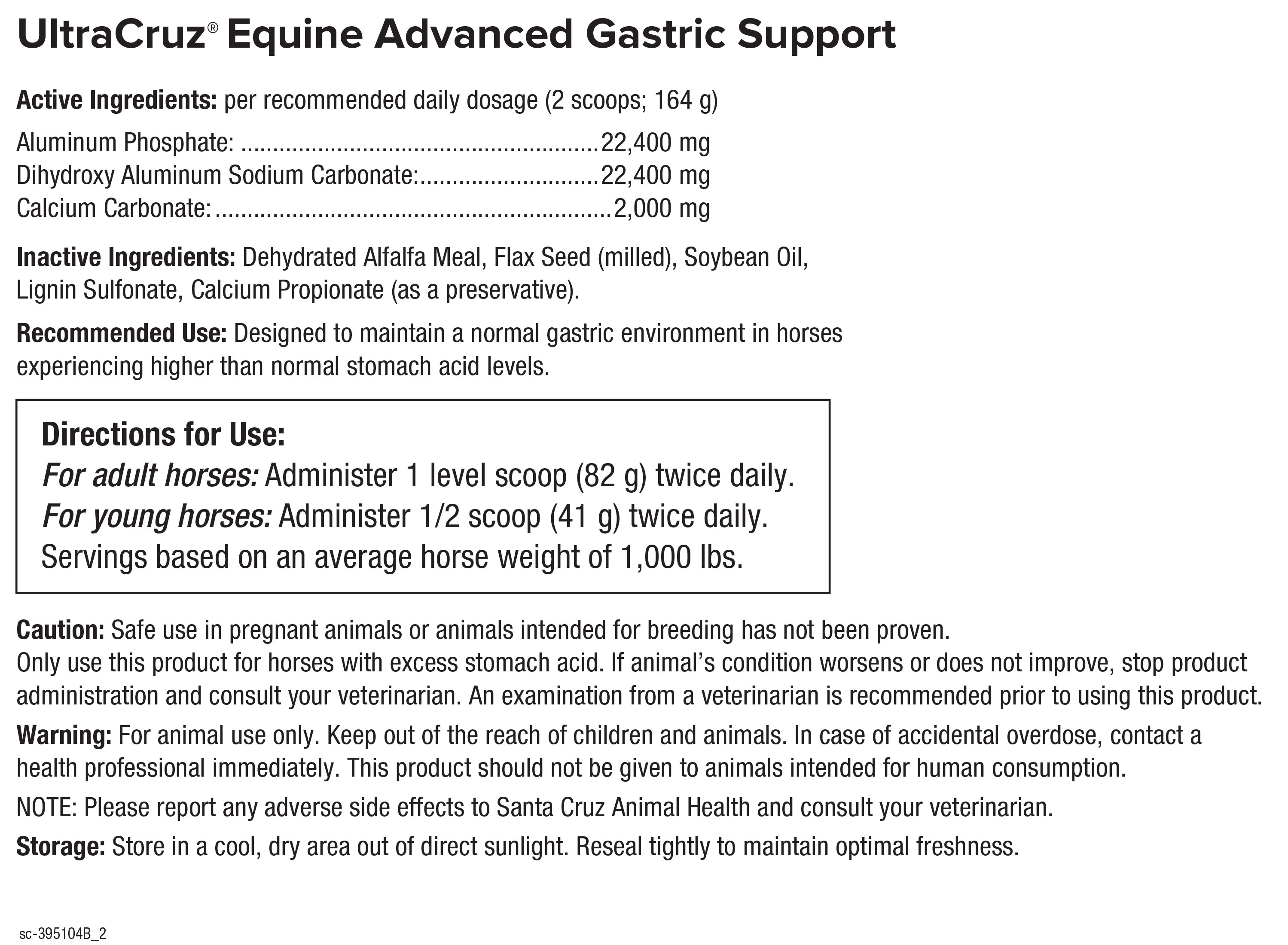 UltraCruz® Equine Advanced Gastric Support Supplement for Horses