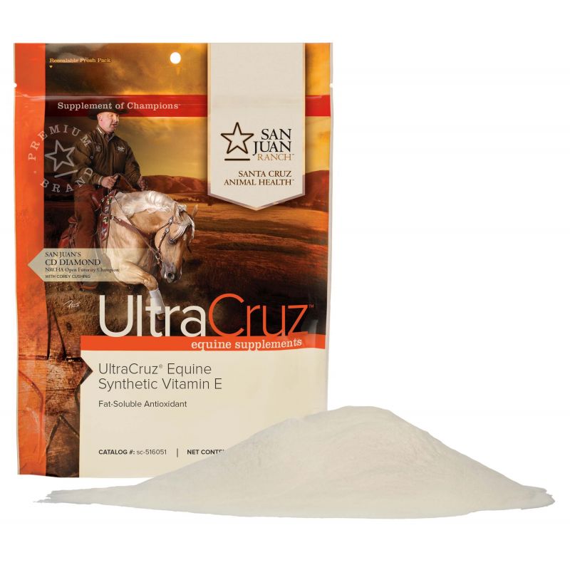 thumbnail interactive-video image 1 of UltraCruz Equine Natural Vitamin E Supplement – 25 Lb Pellet (165-Day Supply) For Horses 1 of 2