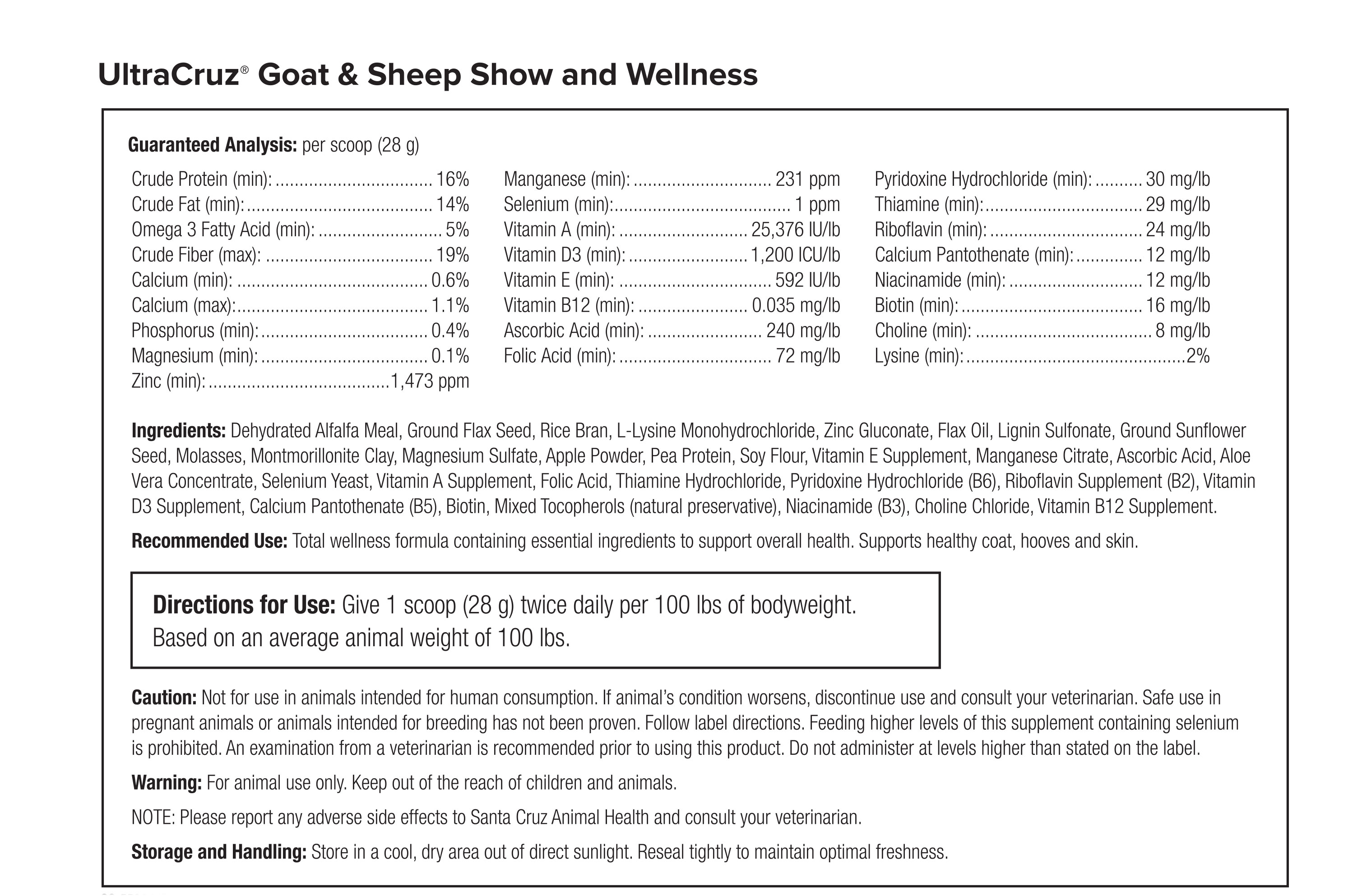 Show & Wellness Vitamin and Mineral Supplement for Goats and Sheep