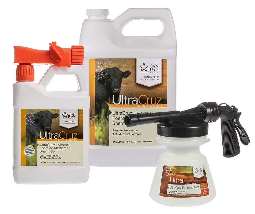 UltraCruz® Livestock Foaming Medicated Shampoo for Cattle, Goats, Sheep