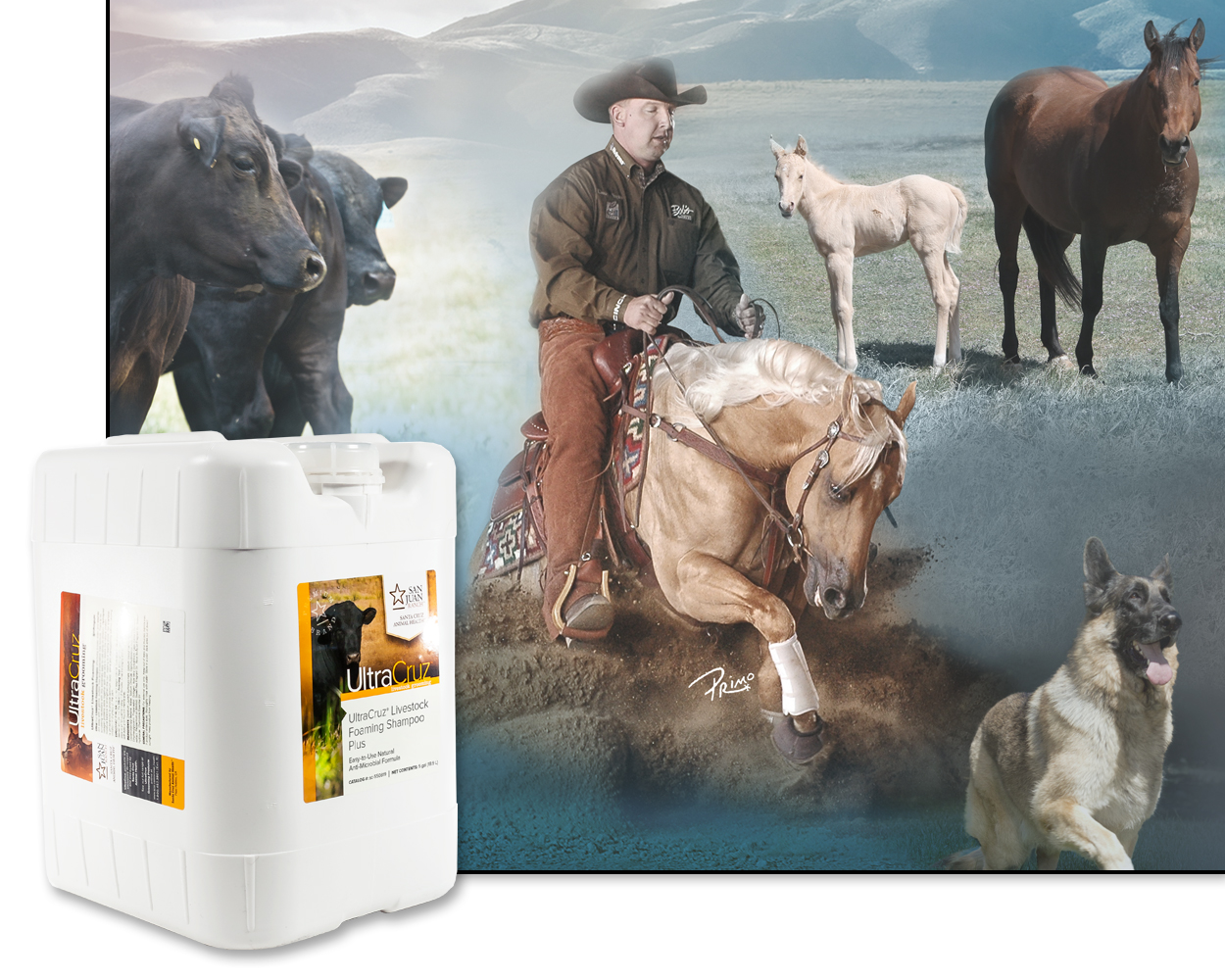Livestock Foaming Shampoo Plus for Cattle, Goats, Sheep and Pigs