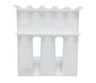 A durable rack designed for holding up to five pipettors, ensuring convenient storage and easy access in laboratory enviro 