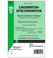 Lincomycin Spectinomycin Water Soluble Powder, 75 g packaging 414495